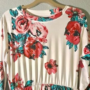 Long Sleeved Floral Pocket Maxi Dress